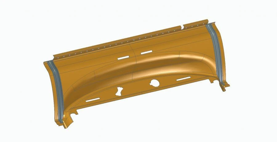 Interior Middle Door Drive Panel for LiAZ 621365 - 621365-5702523-79