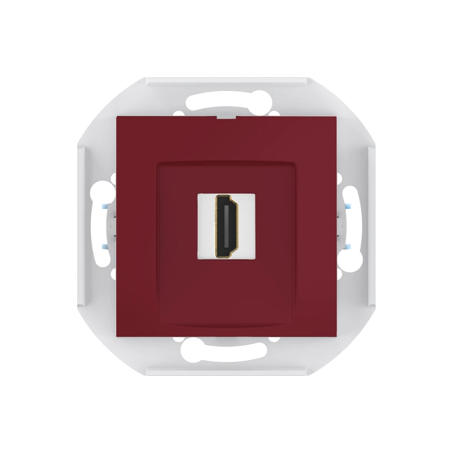 Caduceus Aling Prestige HDMI Keystone Socket Type A-A, Burgundy, Art. 60163.3