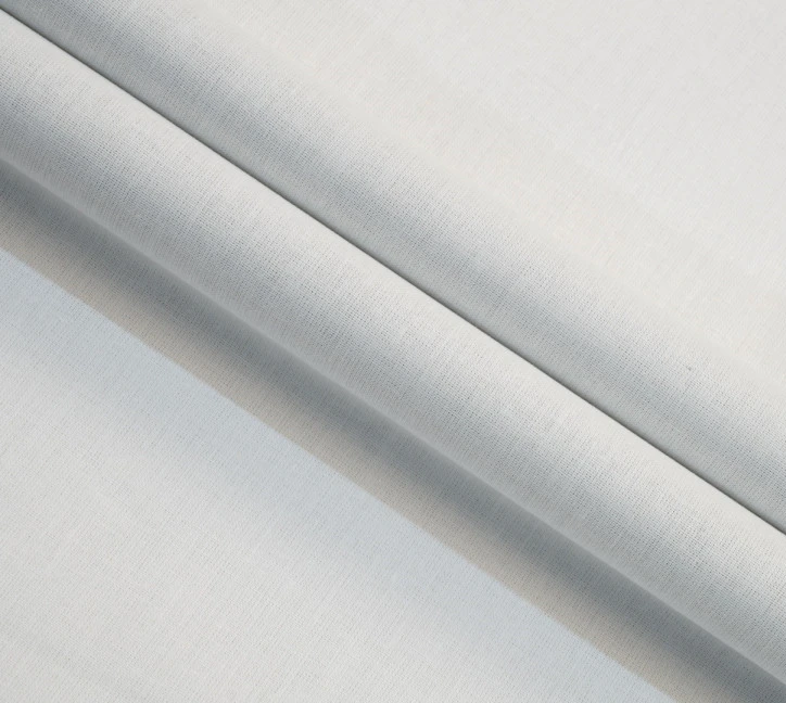 Bleached Cotton Fabric Batiste Art. 262/140 GOST, 100% Cotton, 150 cm Width