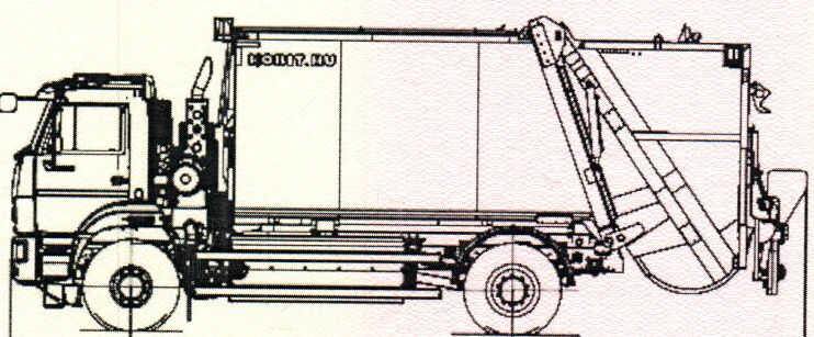 Rear Loader Garbage Truck Presko 17 (KBR-P17KG)