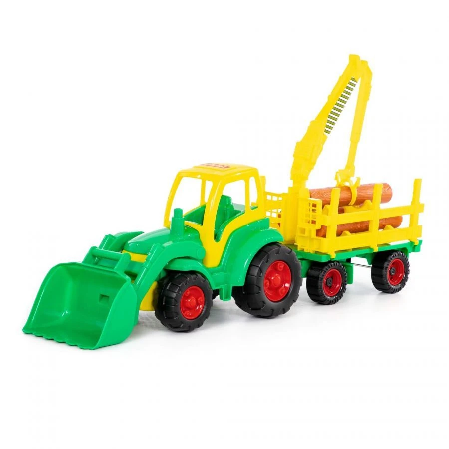 Champion Tractor with Bucket + Logging Trailer, Article 0483