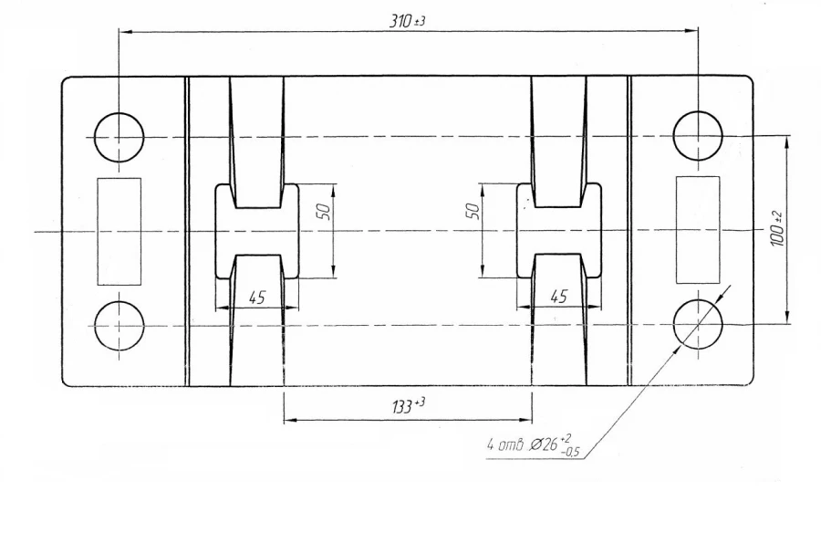 Cast Underlay Type KDL-50 for Rail Fastening Systems