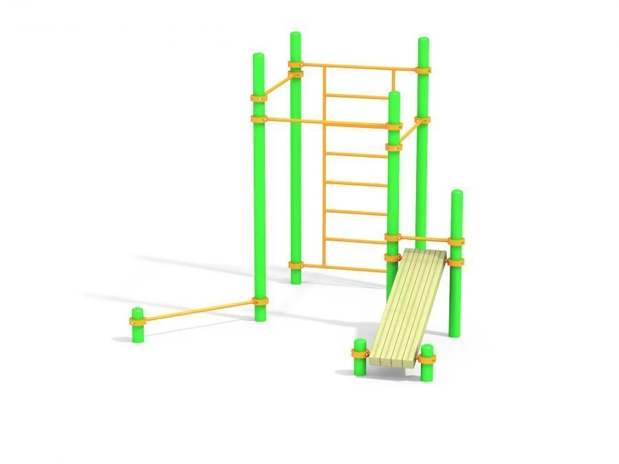 Swedish Wall Workout Station with Pull-Up Bars - CO 7.21