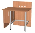 Computer Desk 1015x660x1200 mm with Metal Supports and PVC Edging