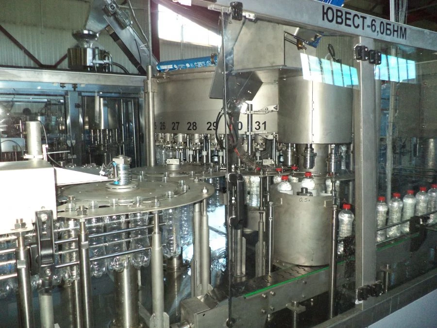Automatic Line for Bottling up to 6000 Bottles/Hour, Model ЮВЕСТ-УА 6.0