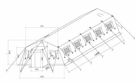 All-Season Frame Tent M-30 for Military Use
