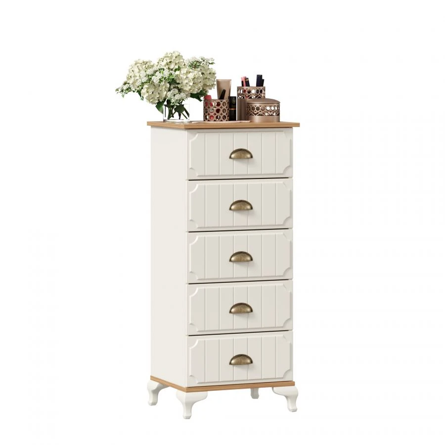 Villaggio LD.680150.000 Side Table (Alabaster/Golden Oak)