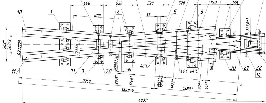 Crosspiece Type R65 Model 1/6 (Project MSZ.8354.03.000)