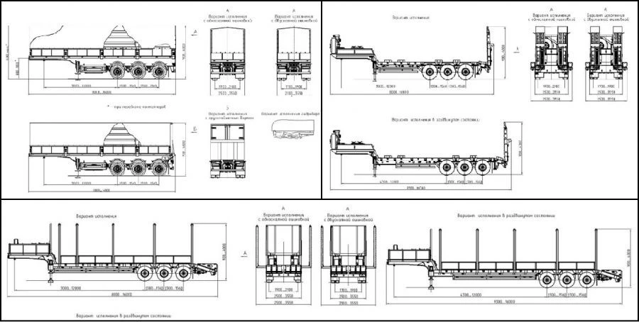Pneumatic Suspension Semi-Trailer 931803E with Removable Sides and Rear Swing Doors