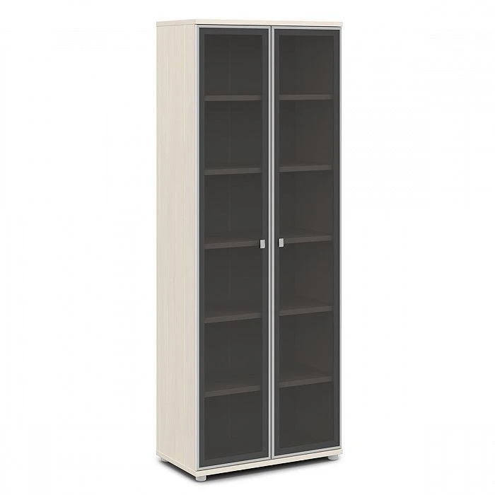 Wooden Office Cabinet with Glass Doors