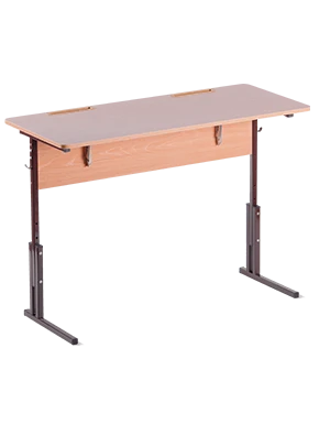 Classic Two-Seat Student Desk with Adjustable Height and Tilt Type 2