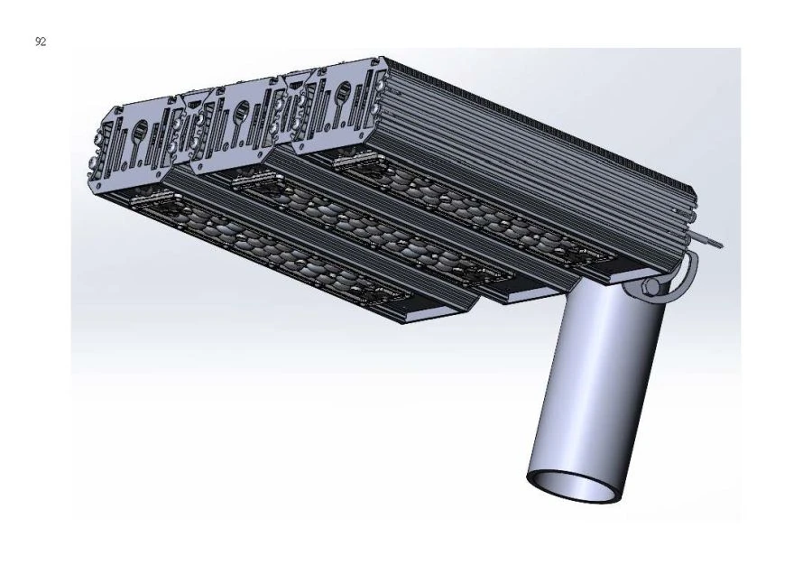 Industrial Design LED Light "MTM IoT" Series CUBE 160 Three Modules Side Connection 180 Degrees Console Mount