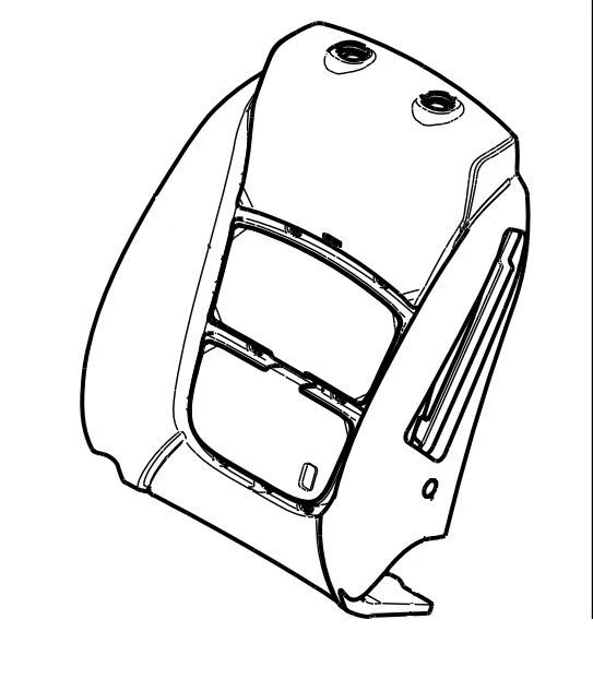 Front Left Seat Backrest with Airbag 1313603