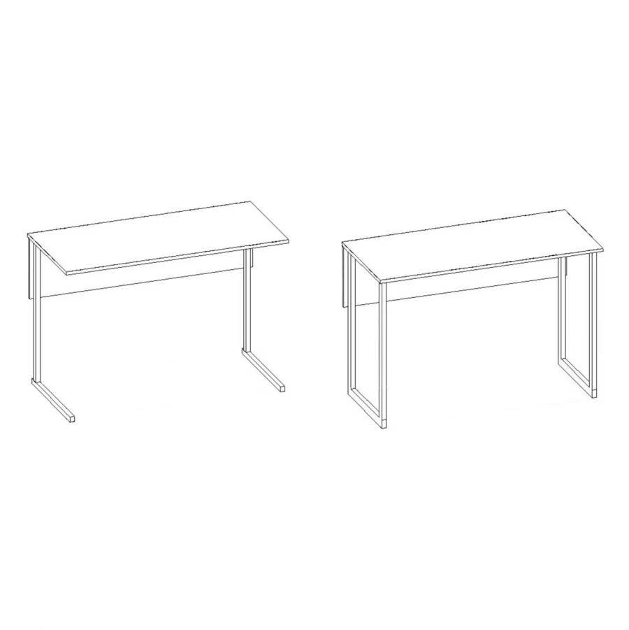 Student Desk with Metal Base and Laminate Top