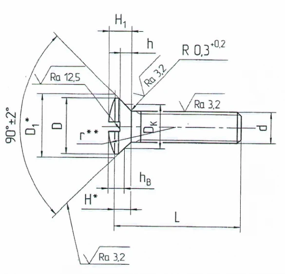 Semi-Countersunk Head Screws, OST 1 31561-80