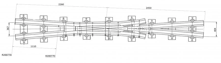 R65 Type Crosspiece Model 1/6 Project 2946.03.000