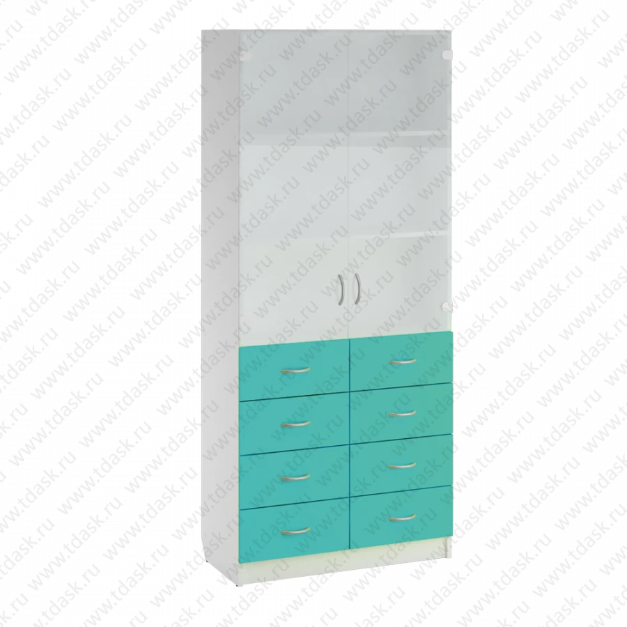 Document Cabinet with Glass Doors and Drawers SHK.13.08