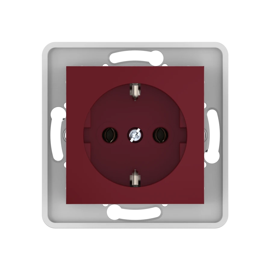 CADUCEUS ALING PRESTIGE Hidden Installation Socket 16A, 250V, Burgundy, Art. 6