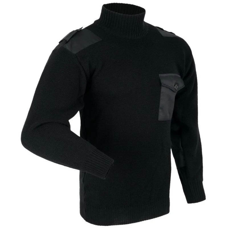 Black Half-Wool Sweater Fabric for Special Forces Uniforms