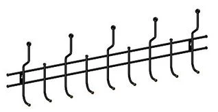 Wall-mounted Coat Rack "1100-R" for 9 Hangers