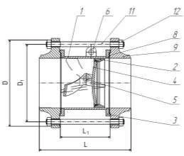 Steel Flanged Check Valve KО for Preventing Backflow