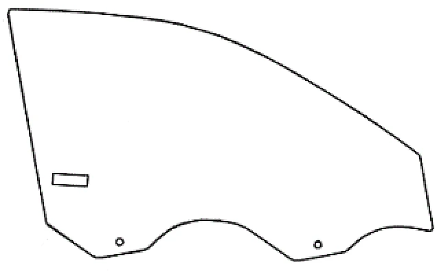 Great Wall CHB037-R Right Front Door Glass Code 00774TDR02001