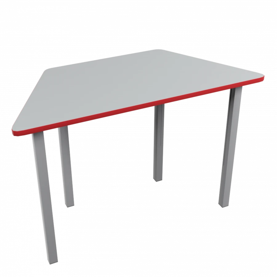 Trapezoidal Table with PVC Edge, Durable and Stylish