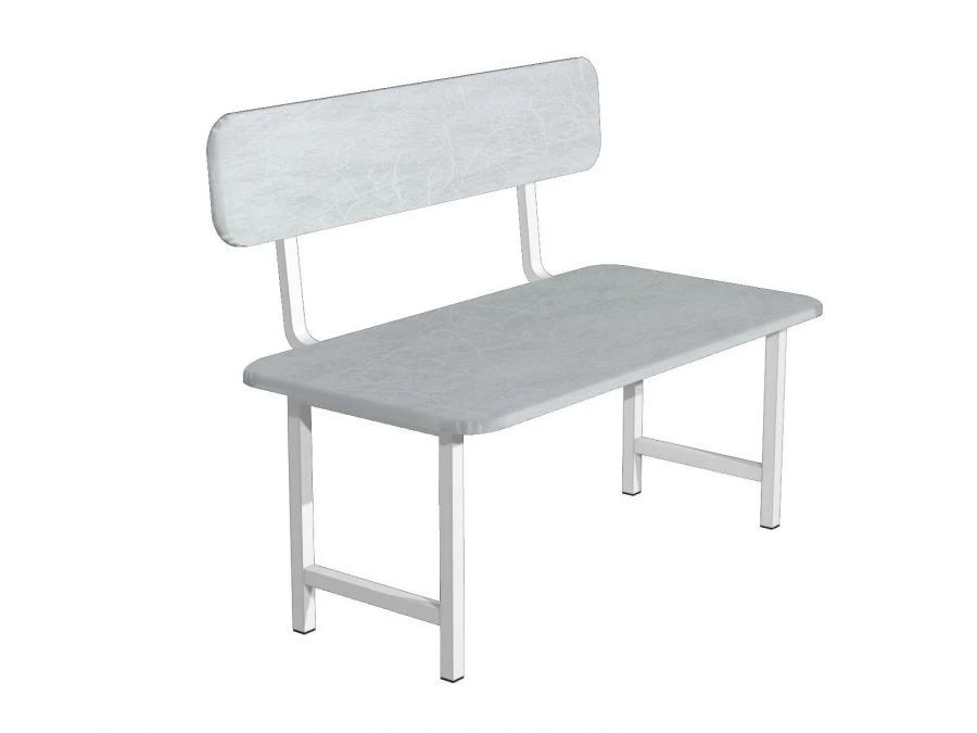 Soft Visitor Bench with Backrest, Model BM-2x
