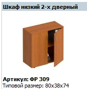 Low Two-Door Cabinet "Formula" Model FR 309