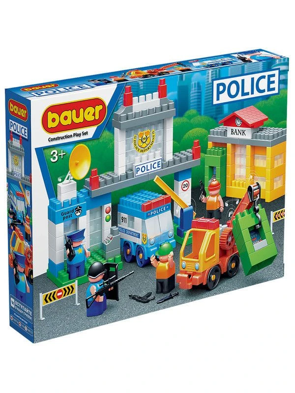 Police-themed Educational Building Set "Bank Protection" 181 Pieces, Model 632