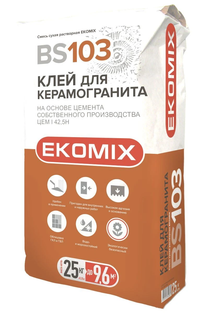 Thin-Set Adhesive Mortar for Laying Tile and Stone - EKOMIX BS 103