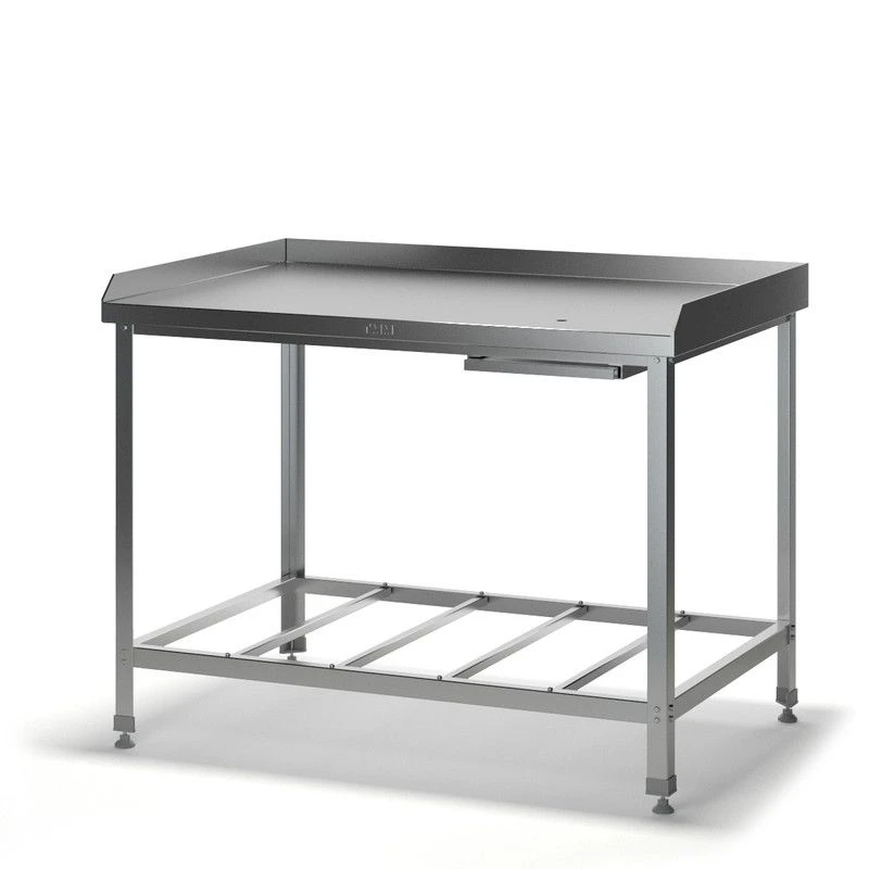 Stainless Steel and Galvanized Meat Processing Table