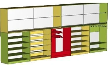 Modular Sports Hall Cabinet, Model SHSSz-1-3