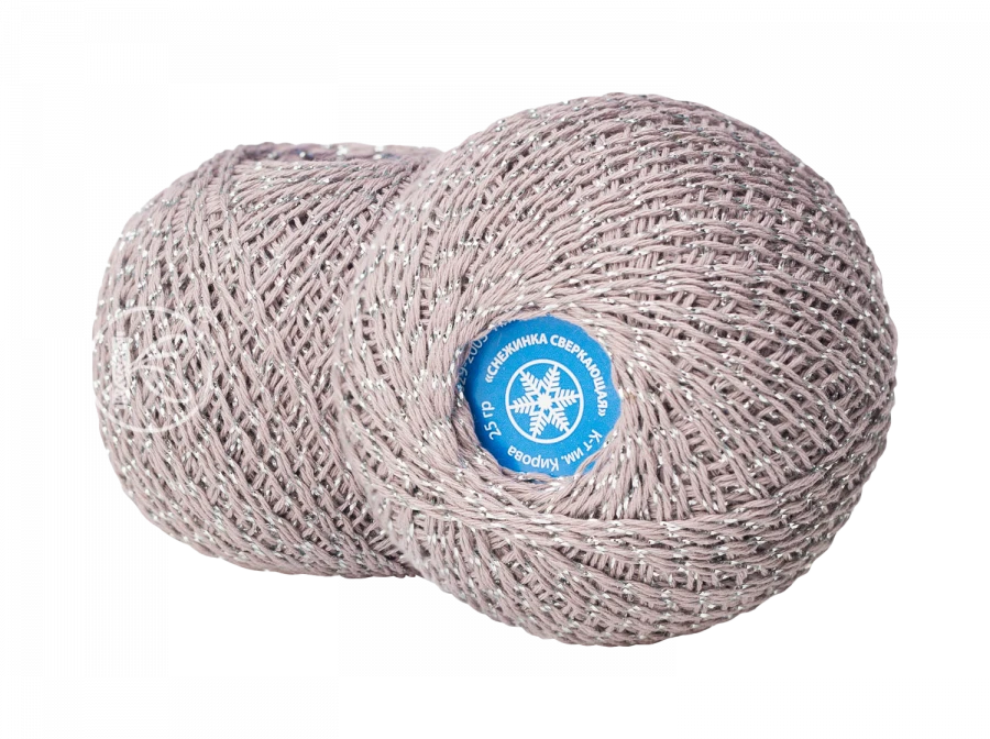 Sparkling Cotton Knitting Threads - Snowflake