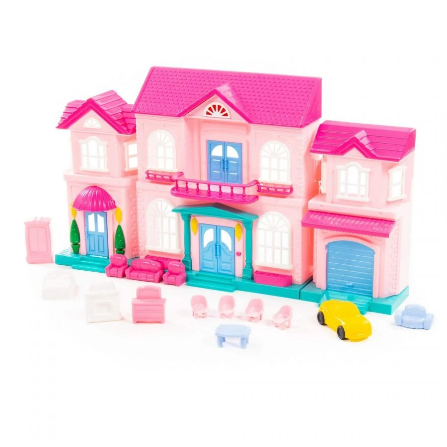 Sofia Dollhouse with Furniture Set and Car (14 pieces) Model 78018