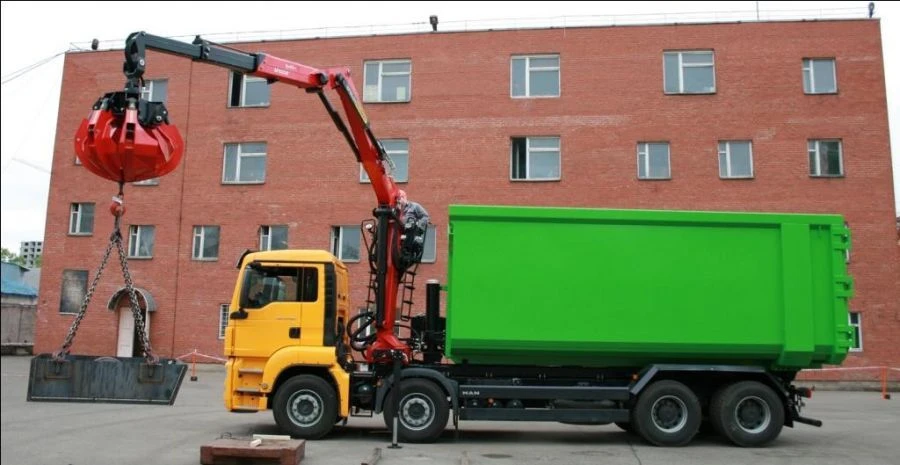 BCM-198.2 Special Dump Body with Fixed Sides and Crane