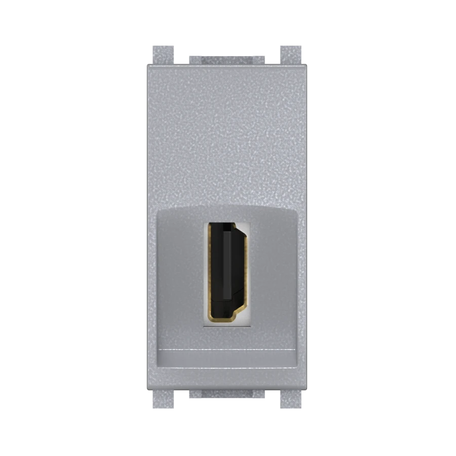 HDMI Type A-A Hidden Installation Socket, 1M, Silver, CADUCEUS ALING Experience, Art. 74285.S