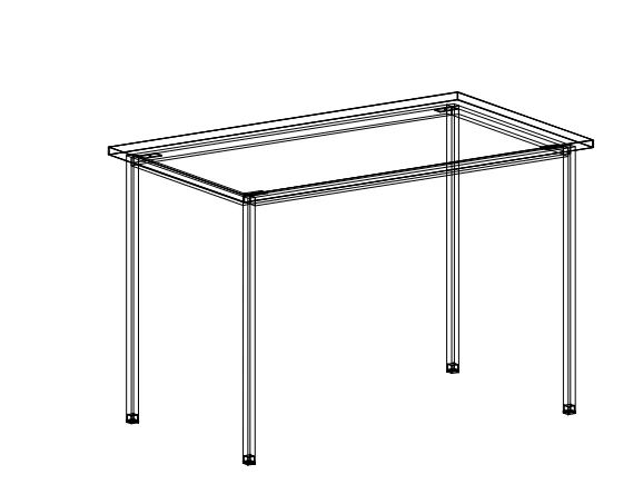 Six-Seater Dining Table for Cafeterias and Dining Rooms