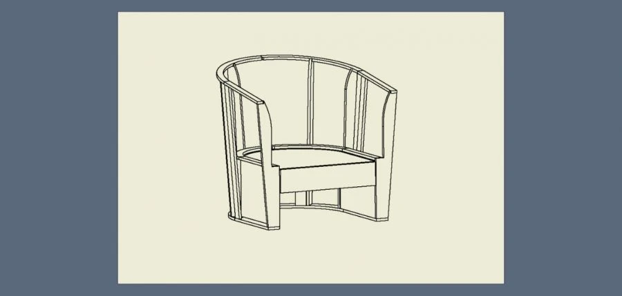 Office Chair with Wooden Frame TV-AKDK-2.15.01-01