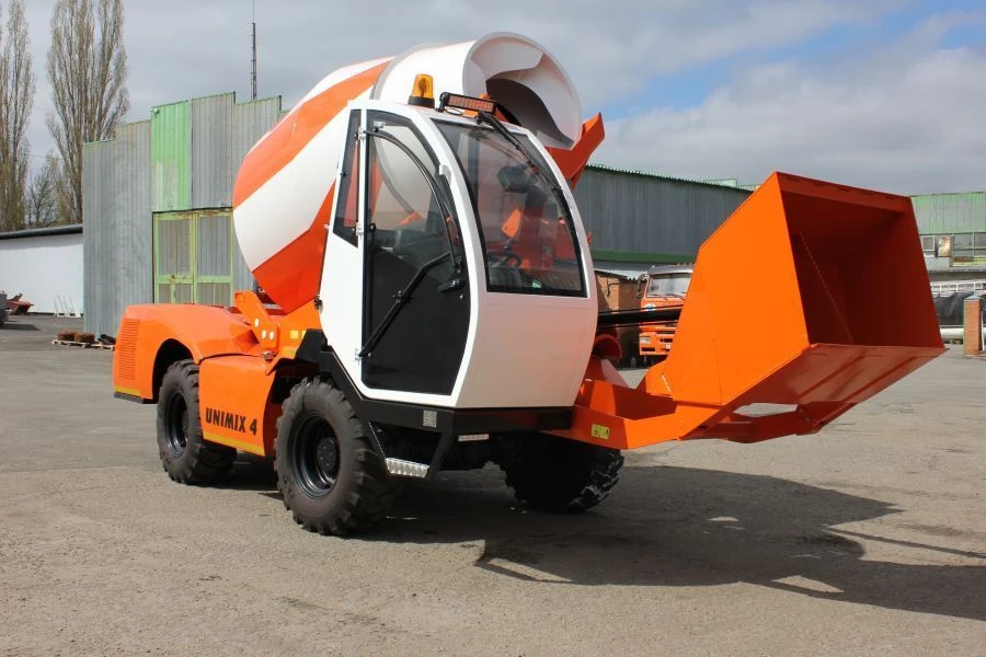 UNIMIX-4 Universal Concrete Mixing Machine Mobile Cement Mixer