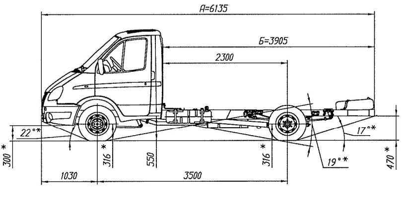 Gazelle BUSINESS Chassis 330202 with Euro-2 Gasoline Engine N1
