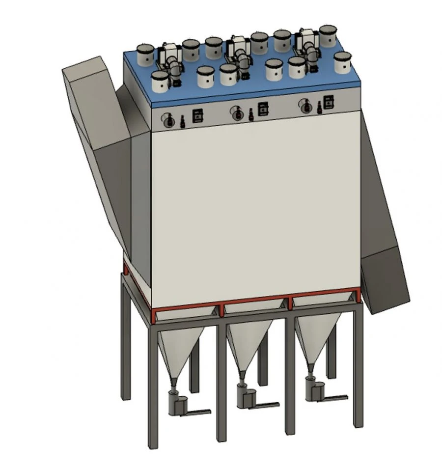 Horizontal Dry Electrofilter TTS-3x3.75-1x7.2-11.5-400