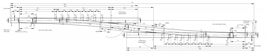 Single Switch Type R65 Model 1/11 for High-Speed Rail Transport