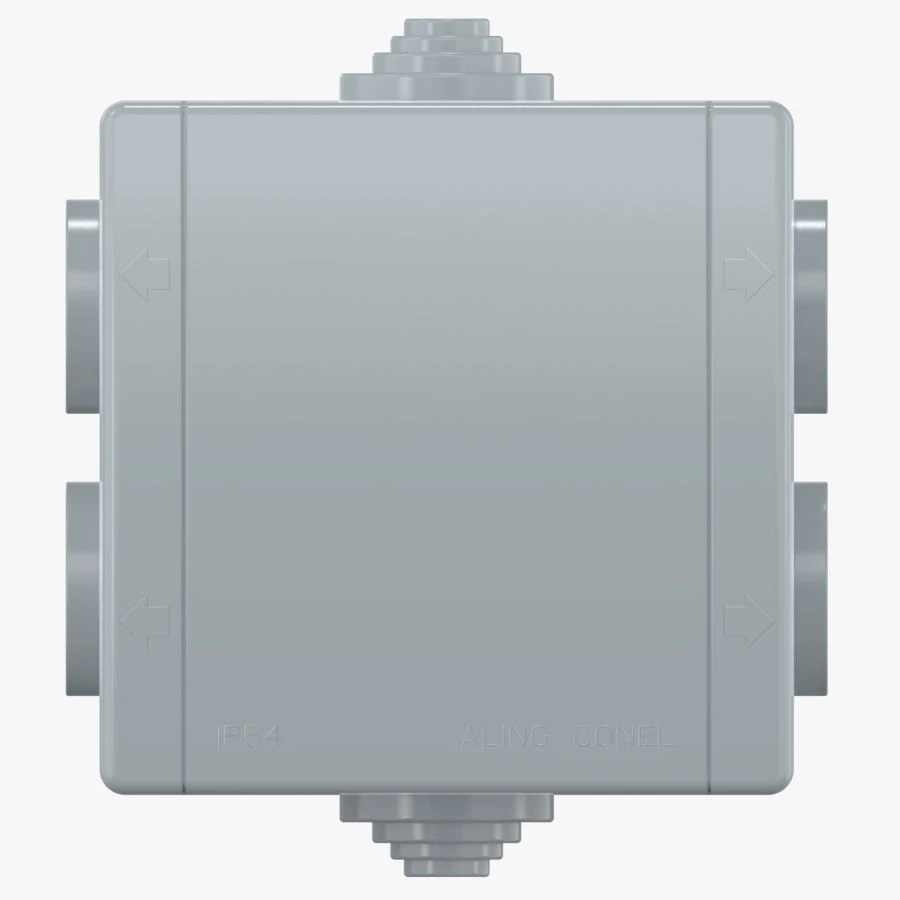 Open Wiring Distribution Box 80x80x55, 6 Inputs, IP54, 500V~, Art. 263.1