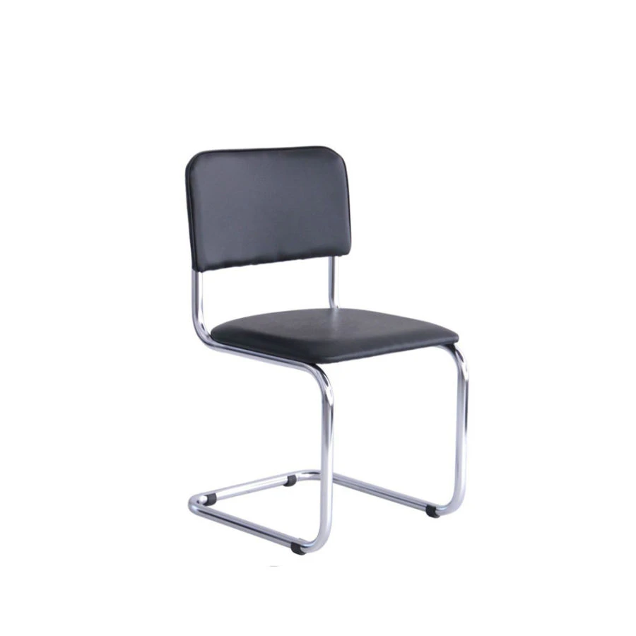 SILVIA Metal Frame Non-Rotating Chair with Upholstered Seat