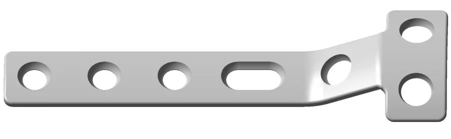 T-Shaped Support Plate for Bone Fracture Fixation (3-10 Holes, Length 71-167mm)