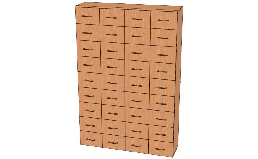 File Storage Rack STK with Metal Drawer Guides