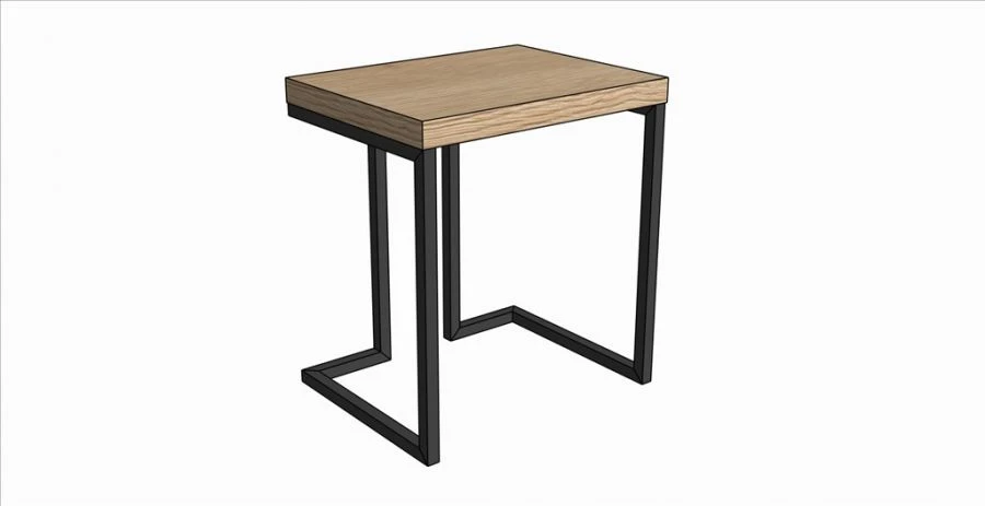 Nightstand with Metal Frame 450x500x350, Model A02