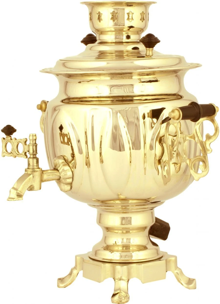 Electric Samovar 3 Liters Oval Brass