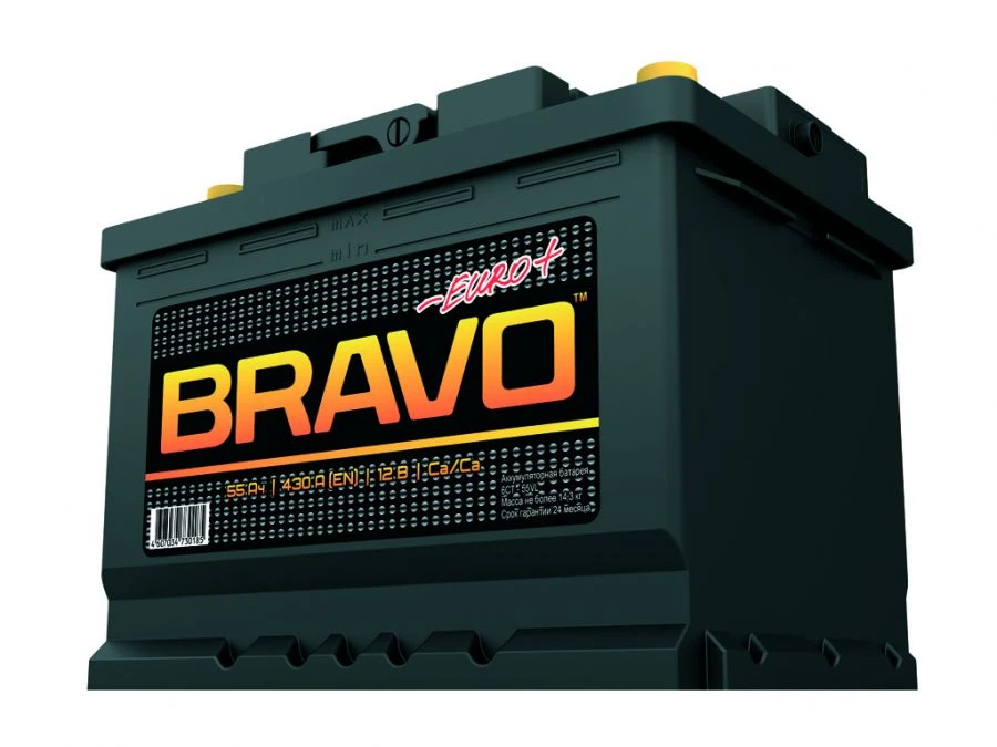 Lead-Acid Starter Battery 6СТ-55VL BRAVO Euro
